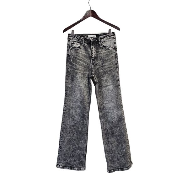 VERVET Jean Black Stone Washed‎ SIZE 27 Style V2505 Wide Leg Flare - Picture 1 of 5